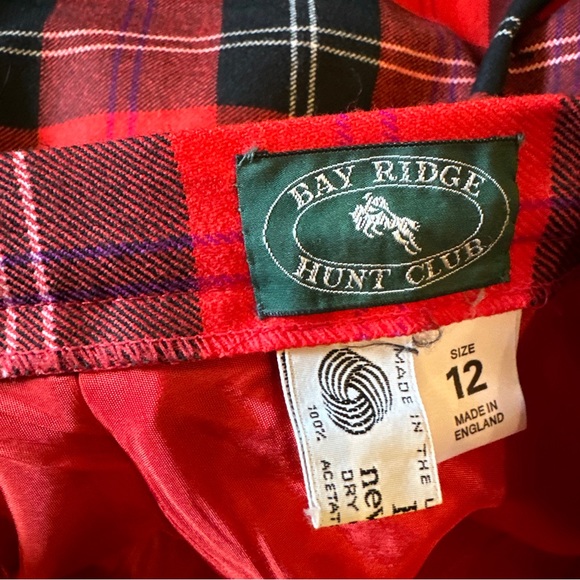 Cute Vintage Skirt by Bay Ridge Hunt Club Wool Skirt Womens Size 12 - Picture 4 of 11
